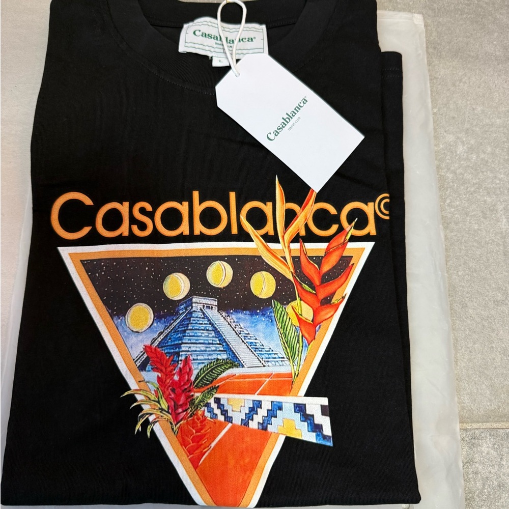 Casablanca Black Graphic Short Sleeve Tee